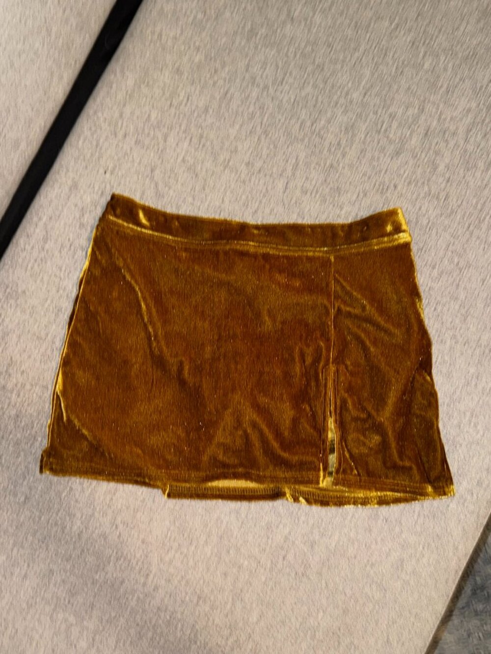 Urban Outfitters Velvet Gold Mini Skort Size XS